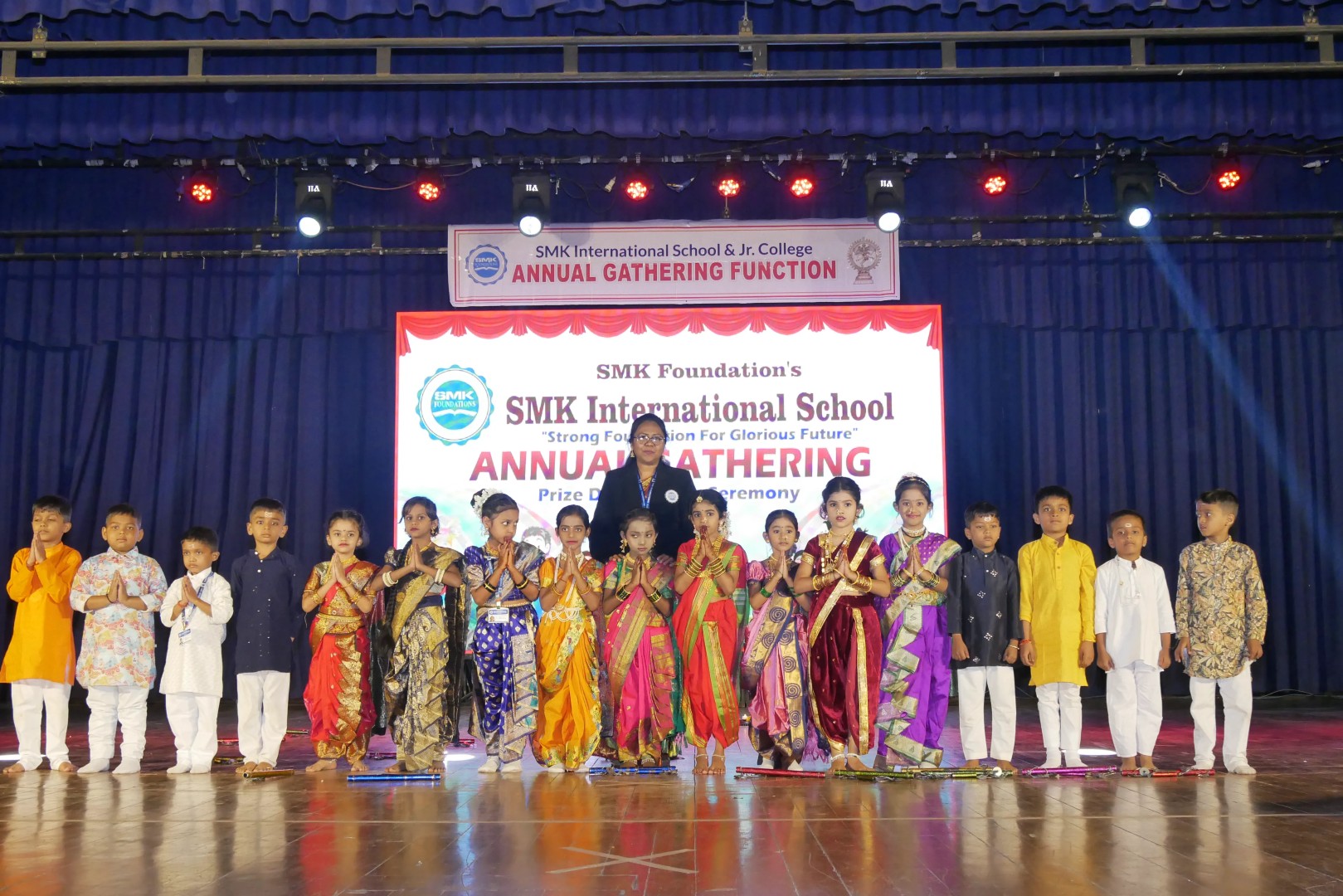 Students performing during the annual gathering event.